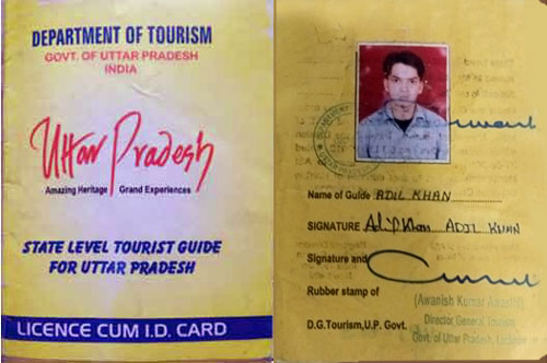 Adil Khan, Tour Guide License