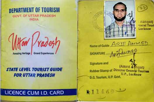 Arif Khan, Tour Guide License