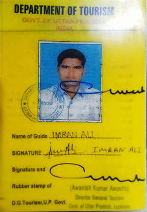 Imran Ali, Tour Guide License
