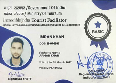 Imran Khan, Tour Guide License