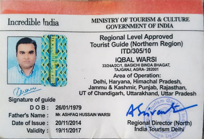 Iqbal Warsi, Tour Guide License